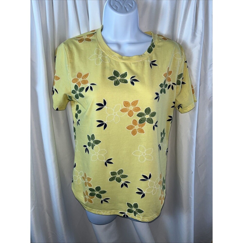 GM Women’s Floral All Over The Print Daises Top Size S/M Y2K Retro Beach